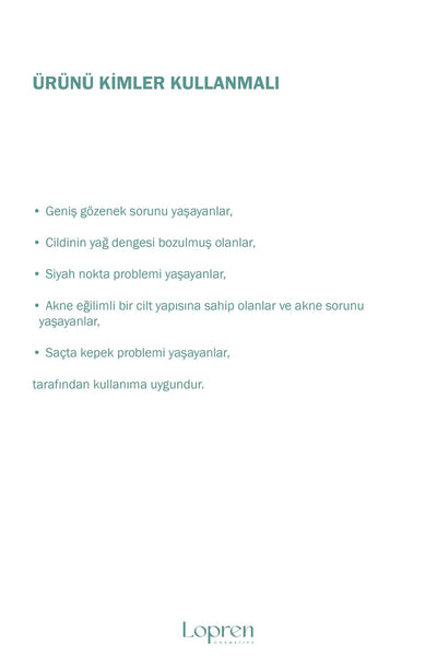 Lopren Gözenek Sıkılaştırıcı, Siyah Nokta ve Akne Karşıtı BHA Tonik 250 ML