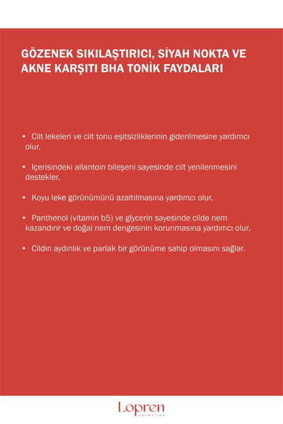 Lopren Leke Karşıtı Cilt Aydınlatıcı Aha Tonik 250 Ml