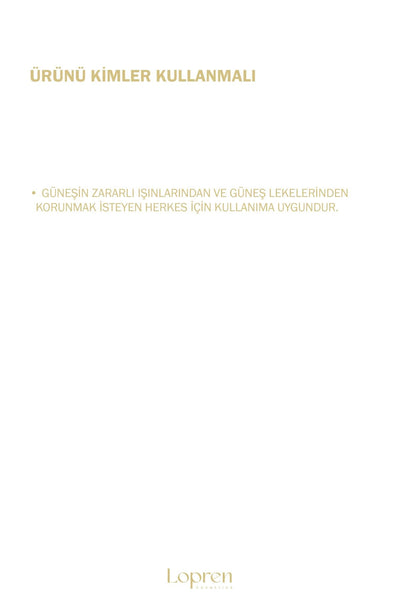 Lopren Spf 50 Leke Karşıtı Güneş Kremi 50 ml
