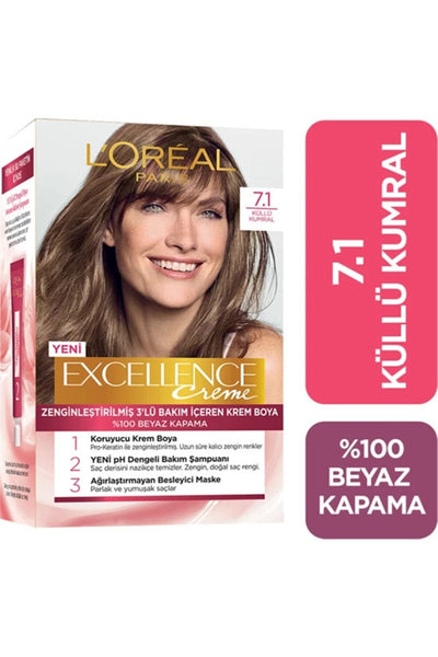 L'Oreal Paris Excellence 7.1 Küllü Kumral Saç Boyası