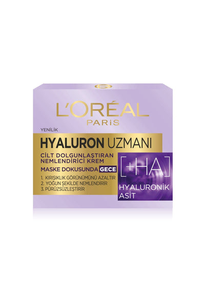 L'Oréal Paris Hyaluron Uzmanı Cilt Dolgunlaştıran Nemlendirici Krem Gece