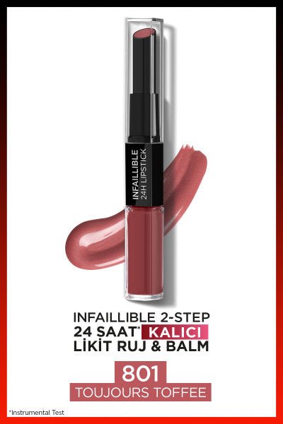 L'Oreal Paris Infaillable Lipstick 2 Steps 801-Toujours