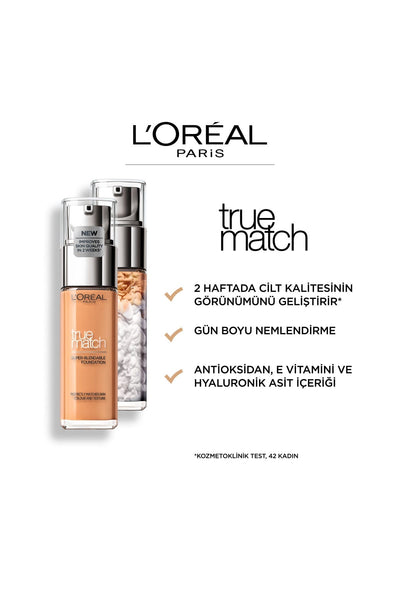 L'Oréal Paris True Match Bakım Yapan Fondöten 4D Golden Natural