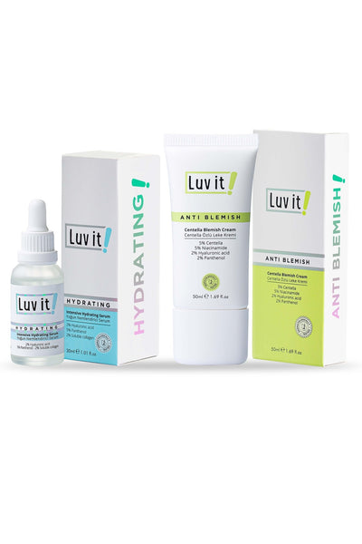 Luv it! Yoğun Nemlendirici Serum ve Centella Özlü Leke Kremi Seti