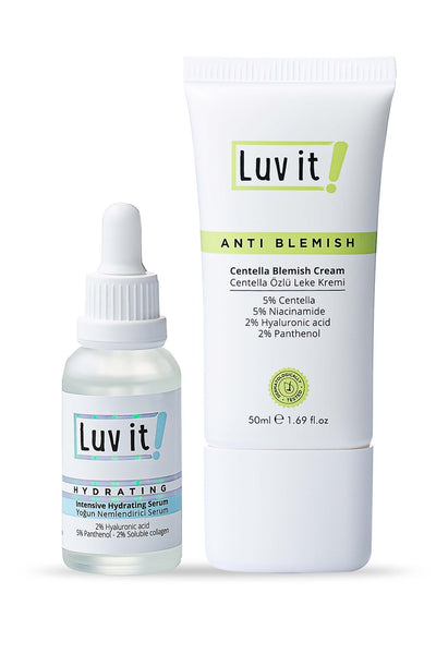 Luv it! Yoğun Nemlendirici Serum ve Centella Özlü Leke Kremi Seti