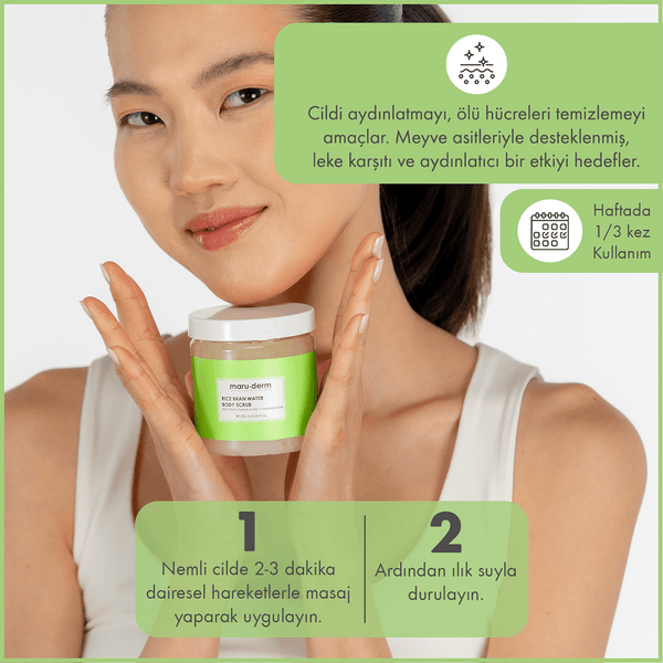 Maruderm Pirinç Suyu Vücut Peelingi | AHA + Hyaluronik Asit 250 ml