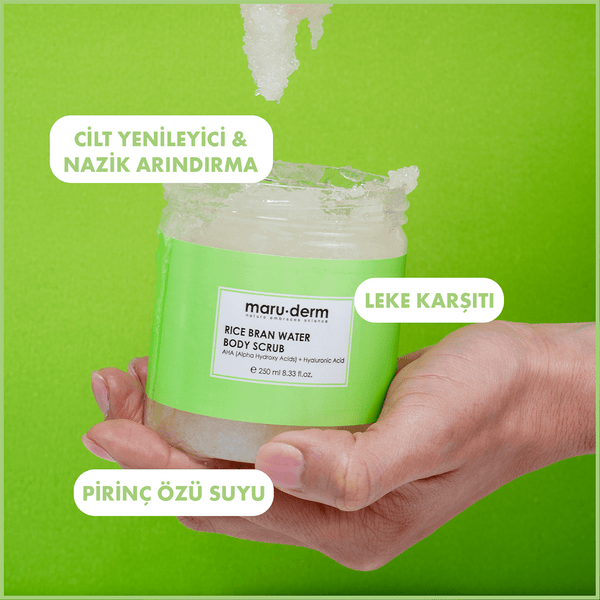 Maruderm Pirinç Suyu Vücut Peelingi | AHA + Hyaluronik Asit 250 ml