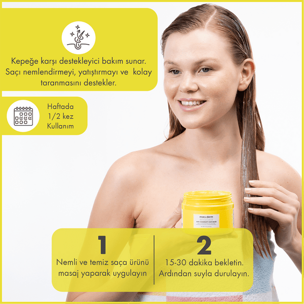 Maruderm Saç Maskesi | Kepeğe Karşı Etkili Saç Maskesi 300 ML | Normal/Yağlı Saçlar