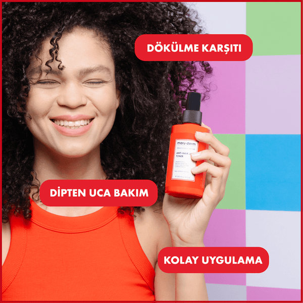 MaruDerm Saç Tonik | Biotin & Kafein Dökülme Karşıtı Saç Toniği Sağlıklı Uzamaya Yardımcı 200 ML | Vegan