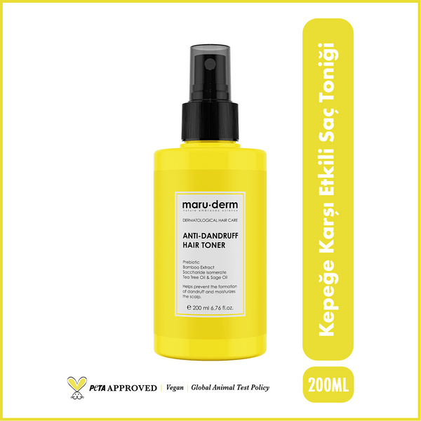 MaruDerm Saç Tonik | Kepeğe Karşı Etkili Saç Toniği 200 ML | Normal/Yağlı Saçlar | Vegan