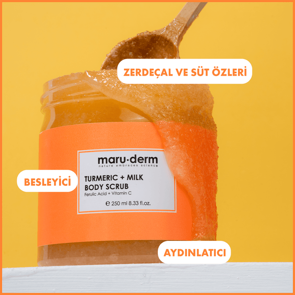 Maruderm Zerdeçal + Süt Vücut Peelingi | C Vitamini + Ferulik Asit 250 ml