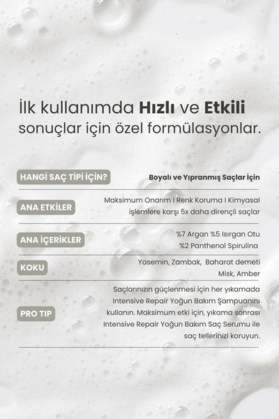 Matsu Boyalı ve Hasar Görmüş Saçlar için Yoğun Onarıcı Intensive Repair Saç Bakım Şampuanı 350 ml