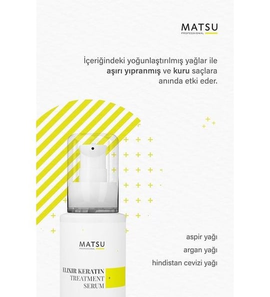 Matsu Elixir Cansız Saçlar için Keratin ve Argan Bakım Yağı 100 ml