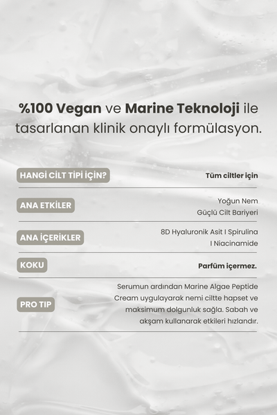 Matsu Marine Algae 8D Hyalüronik Asit Yoğun Nem Serumu 30 ml