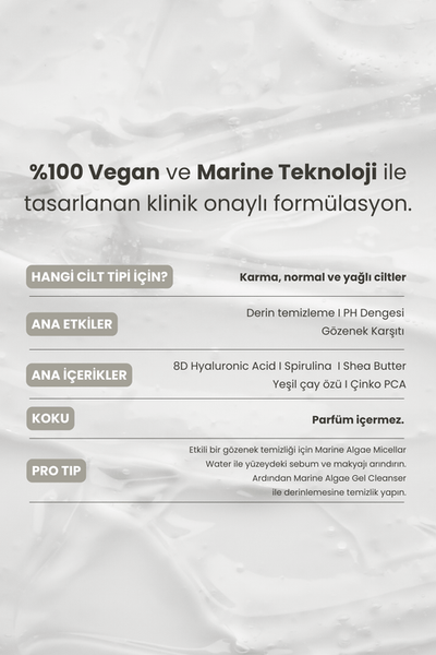 Matsu Marine Algae, Vegan pH Dengeleyici, Günlük Jel Temizleyici 200 ml