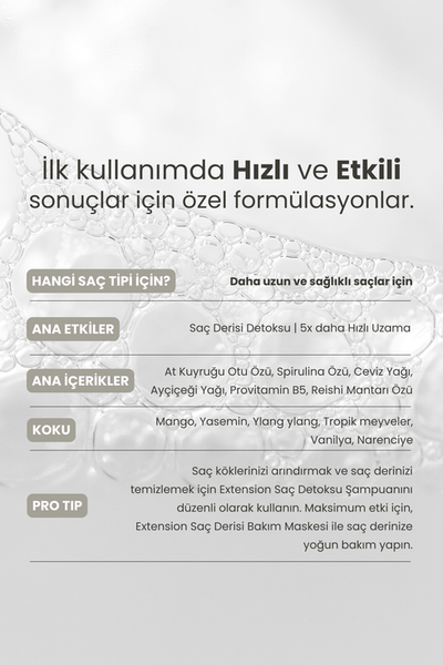 Matsu Yavaş Uzayan Saçlar için Saç Derisini Güçlendiren Extension Hızlı Uzama Saç Bakım Şampuanı 350 ml