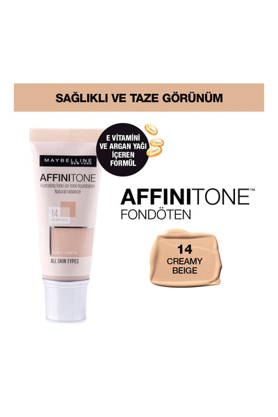 Maybelline New York Affinitone Fondöten - 14 Creamy Beige