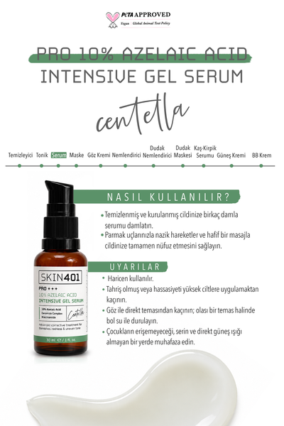 SKIN401 Pro %10 Azelaic Acid Intensive Gel Serum