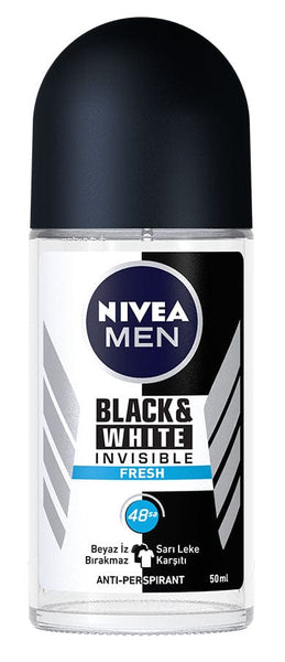 Nivea Men Black & White Invisible Fresh Erkek Roll On Deodorant 50 Ml