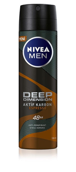 Nivea Men Deep Dimension Espresso Erkek Sprey Deodorant 150 Ml