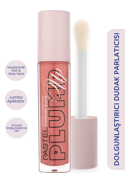 Pastel Plump Up Extra Hydrating Plumping Gloss - Dolgunlaştıran Dudak Parlatıcısı 208 Shimmer Nude