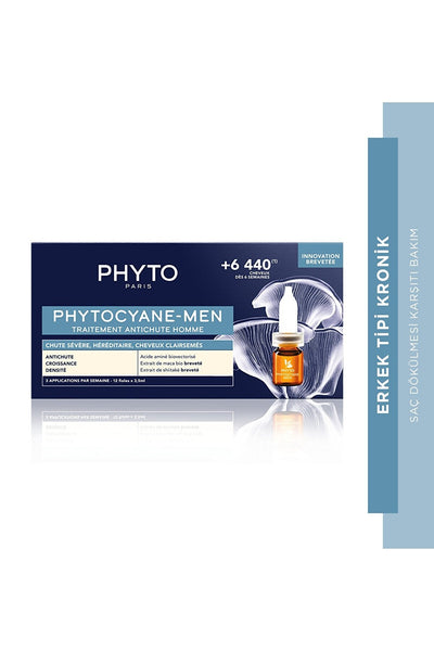 Phyto Cyane Erkek Tipi Kronik Saç Dökülmesine Karşı Bakım Serumu 12x3,5 Ml