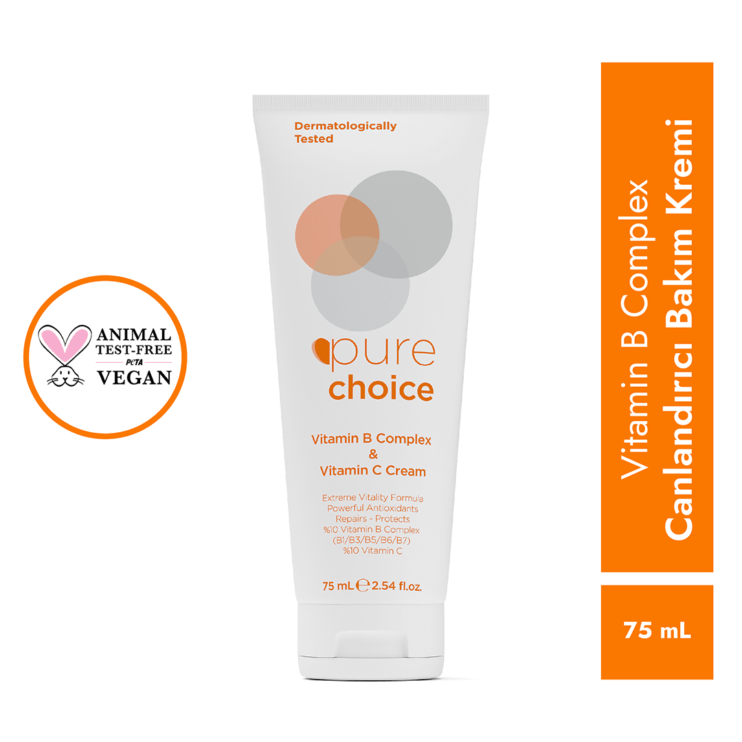 PURE CHOICE Aydınlatıcı ve Canlandırıcı Cilt Bakım Kremi Vitamin C ve Vitamin B Complex SKT İndirimi | Flavus