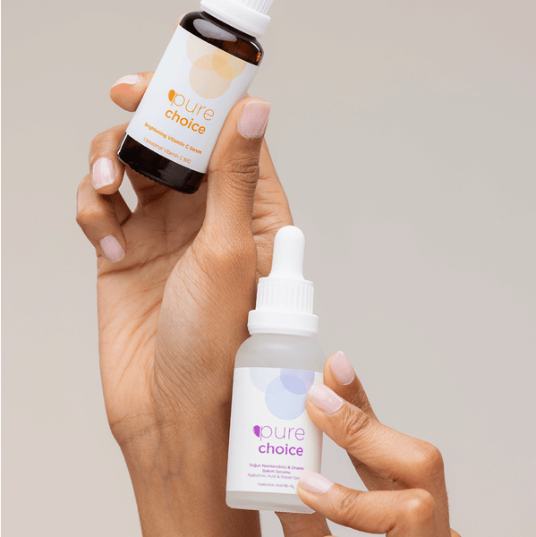Pure Choice Cilt Aydınlatıcı, Nemlendirici ve Onarıcı Serum Seti (C Vitamini Serum + HA Serum 2'li Set)