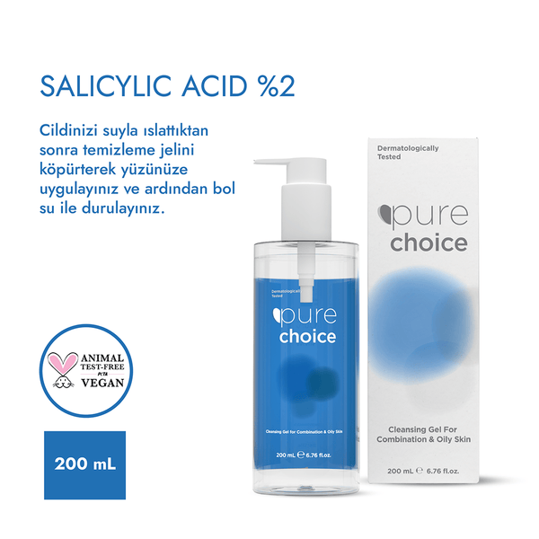Pure Choice Karma ve Yağlı Ciltler için Temizleme jeli 200 ml