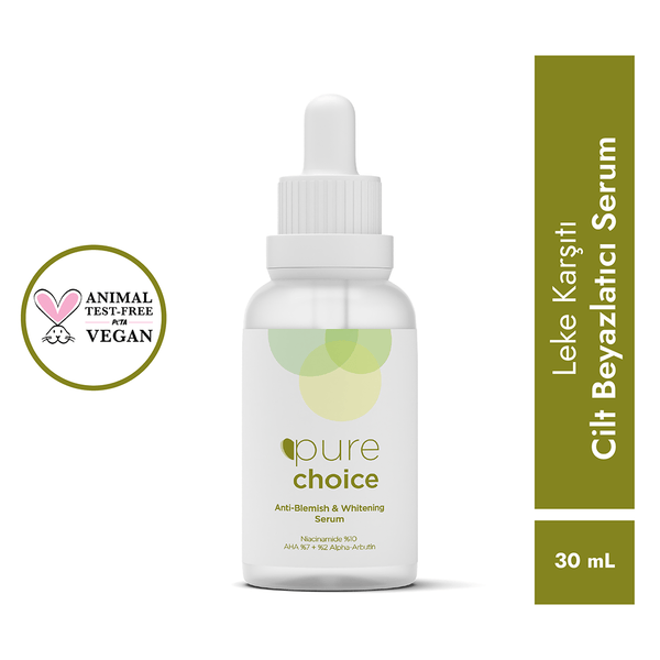 Pure Choice Leke Karşıtı Cilt Beyazlatıcı Serum 30 ML 
(Niacinamide %10 + AHA%7 + Alpha Arbutin%2)