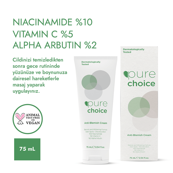 Pure Choice Leke Karşıtı Cilt ve Yüz Bakım Kremi 75 ml