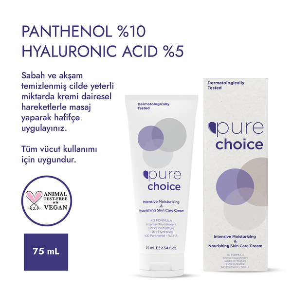 Pure Choice Yoğun Nemlendirici Ve Besleyici Cilt Bakım Kremi 75 ml