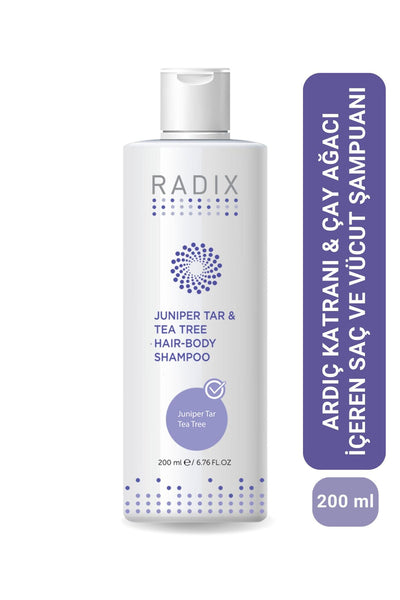 Radix Ardıç Katranlı Ve Çay Ağacı Özlü Saç-vücut Şampuanı - Juniper Tar Tea Tree Hair Body Shampoo 200ml