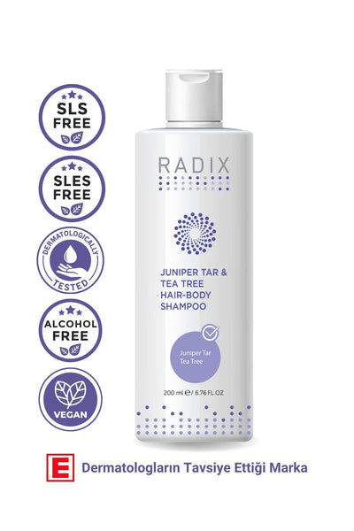 Radix Ardıç Katranlı Ve Çay Ağacı Özlü Saç-vücut Şampuanı - Juniper Tar Tea Tree Hair Body Shampoo 200ml