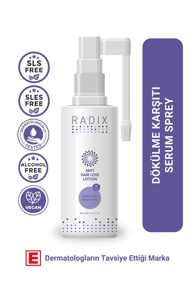 Radix Saç Dökülmesine Karşı Serum Sprey - Anti Hair Loss Lotion 60 Ml