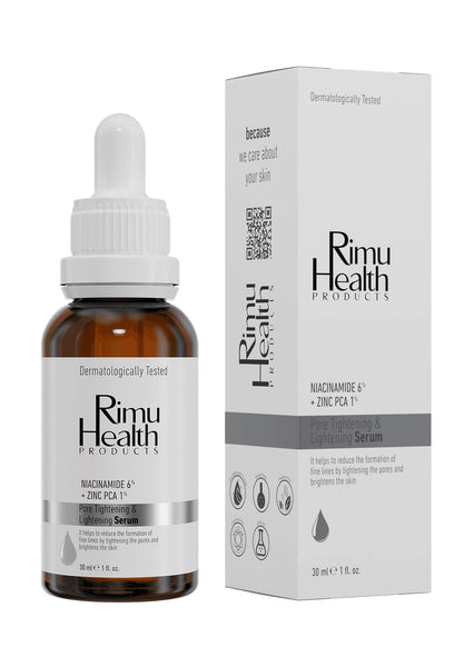 Rimu Health Products Gözenek Sıkılaştırıcı Siyah Nokta ve Sivilce Karşıtı Serum 30ML (Niacinamide 6%+Zinc Pca)