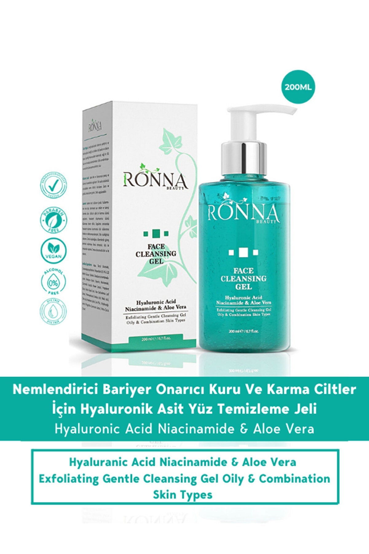 Ronna Beauty Face Cleasing Gel 200 ML