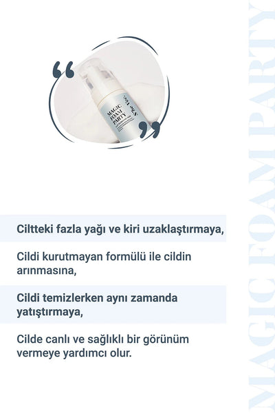 She Vec Magic Foam - Party | Yatıştırıcı Ve Nemlendirici Yüz Temizleme Köpüğü