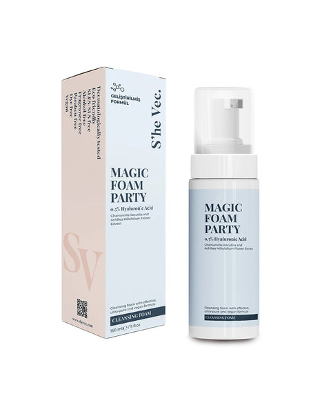She Vec Magic Foam - Party | Yatıştırıcı Ve Nemlendirici Yüz Temizleme Köpüğü