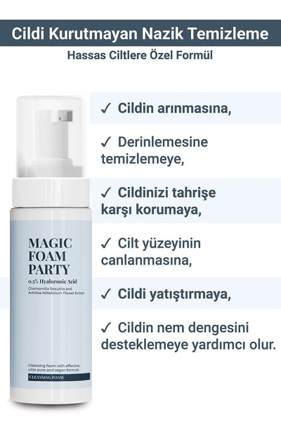 She Vec Magic Foam - Party | Yatıştırıcı Ve Nemlendirici Yüz Temizleme Köpüğü