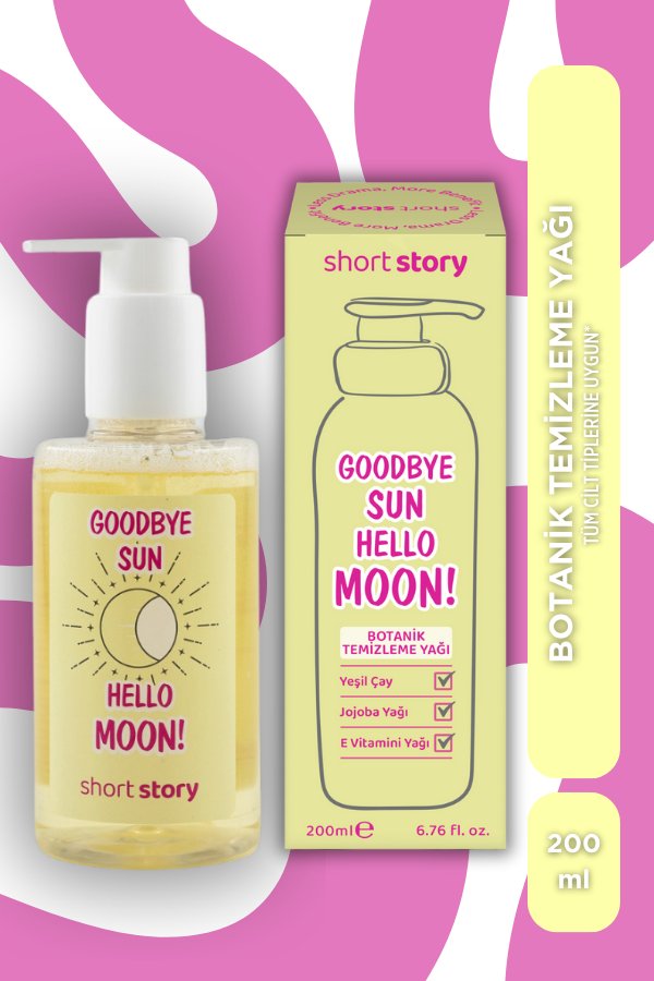 SHORT STORY Goodbye Sun, Hello Moon! | Botanik Yüz Temizleme Yağı | Çay, Jojoba, E Vitaminli Multi Formül | Flavus