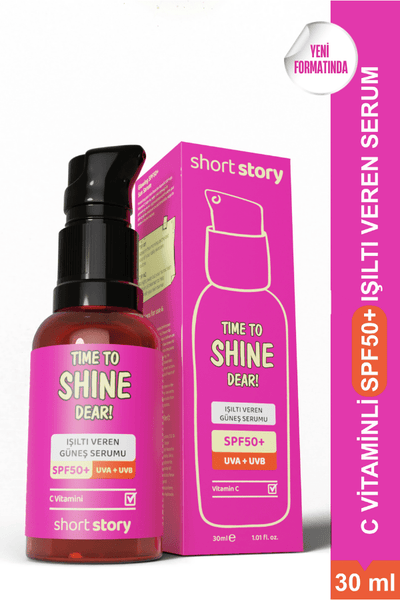 Short Story Time To Shine Dear! | Işıltı Veren Güneş Serumu 30Ml | Spf50+, C Vitamini, Seramid Içeren Multi Formül