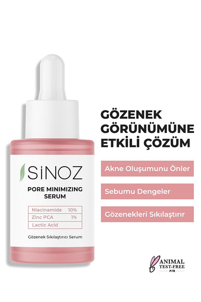 Sinoz Gözenek Sıkılaştırıcı Ve Sivilce Oluşumunu Önleyen Bakım Serumu Niacinamide 10% + Zınc Pca 2% 30 Ml