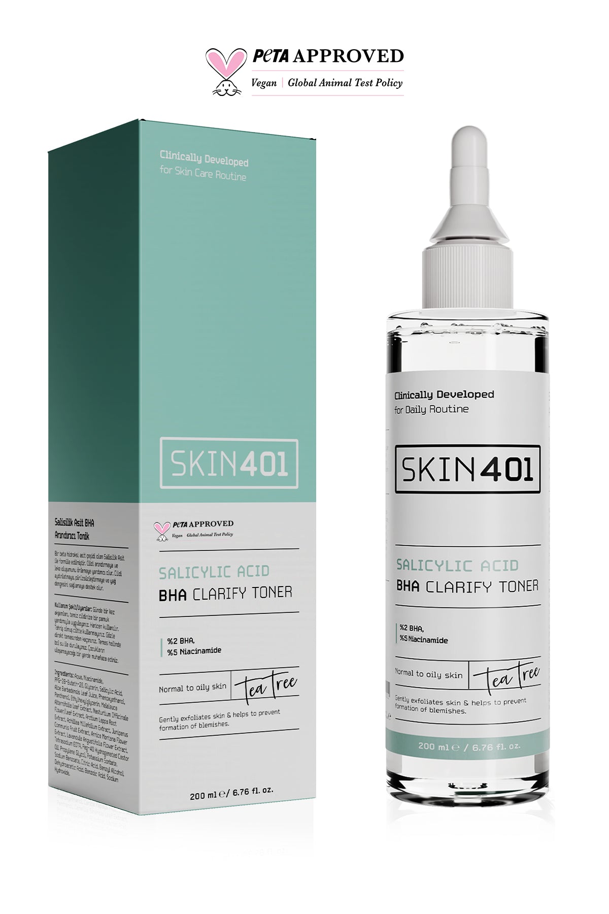 SKIN401 Skin401 2% Salicylic Acid BHA Clarify Toner 200 ml | Flavus