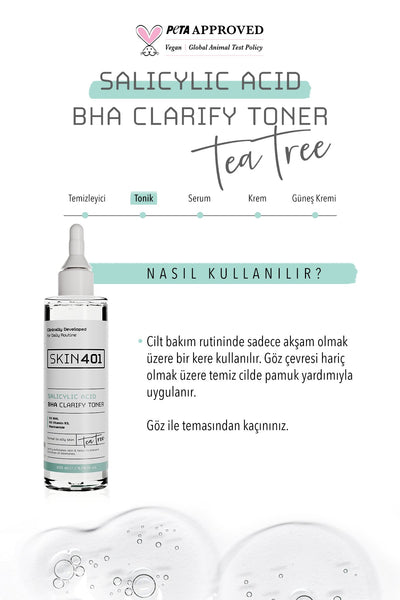 Skin401 2% Salicylic Acid BHA Clarify Toner 200 ml