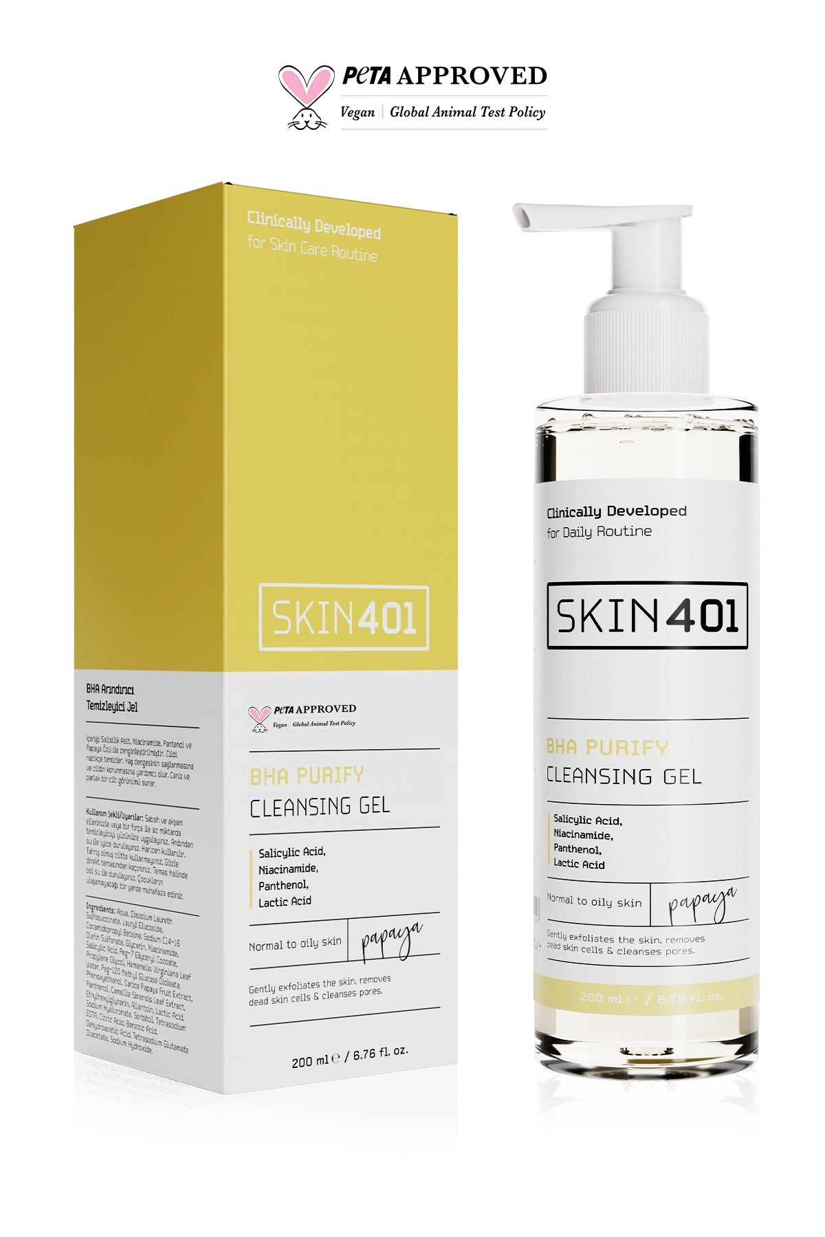 SKIN401 Skin401 BHA Purify Cleansing Gel 200 ml | Flavus