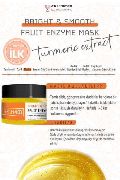 Skin401 Bright & Smooth Fruit Enzyme Mask 100ml