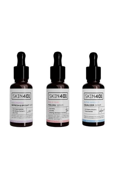 Skin401 Niacinamide, AHA+BHA, Arbutin Serum Seti