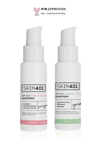 Skin401 Renk Eşitleyici ve Mineral Filtreli Güneş Kremi Seti
