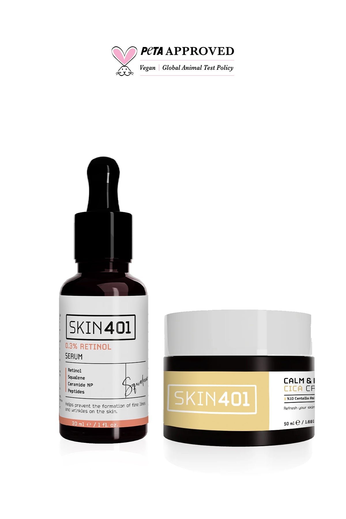 SKIN401 Skin401 Retinol & Cica Bakımı İkili Set